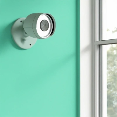 Mesa vivint camera facing a window